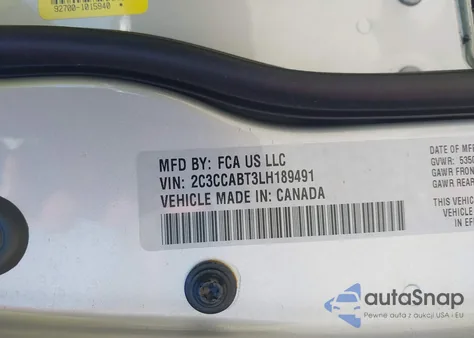 2020 Chrysler 300 300S из США, поврежденный, VIN 2C3CCABT3LH189491